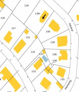 Extrait de plan cadastral Rue du Général Deshortez